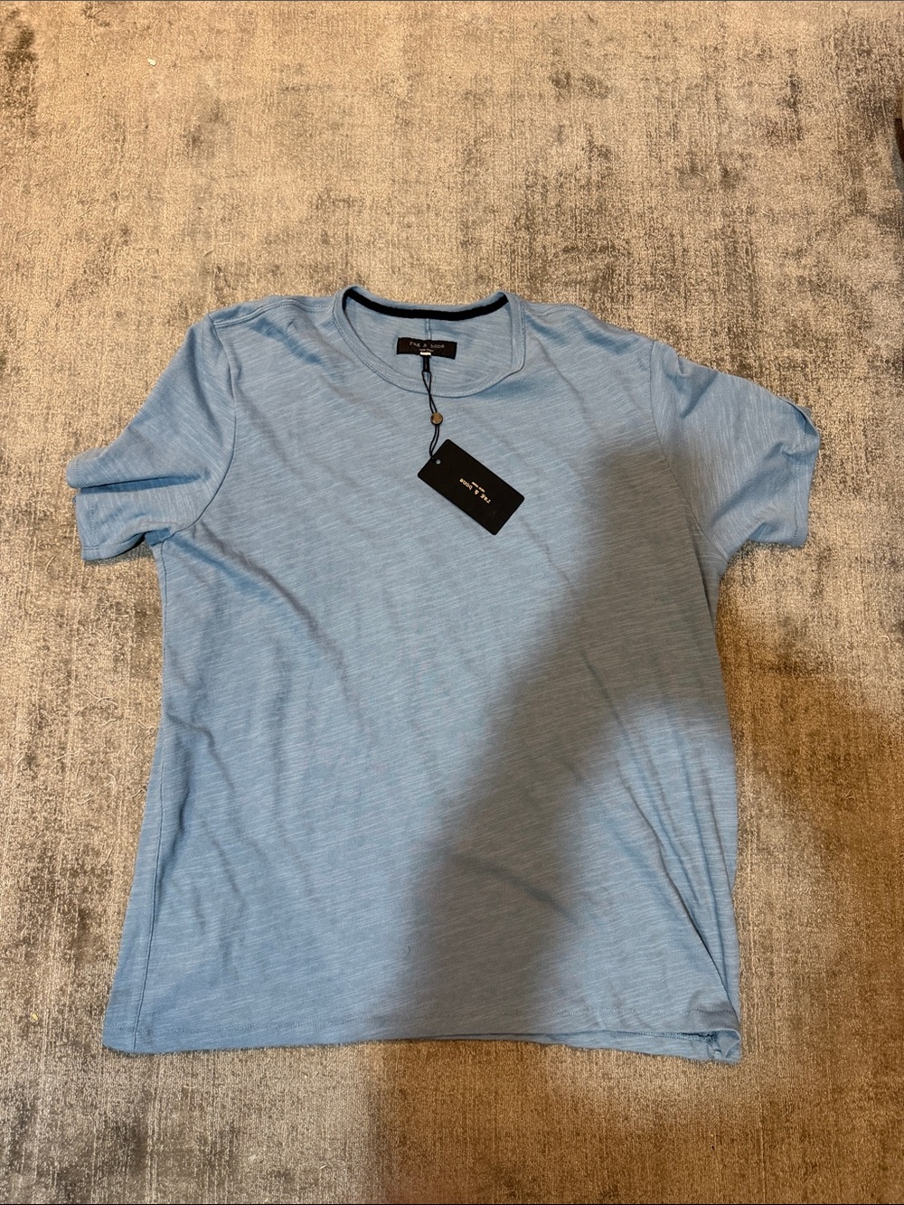 rag & bone Light Blue Men’s Crew Neck T-Shirt -